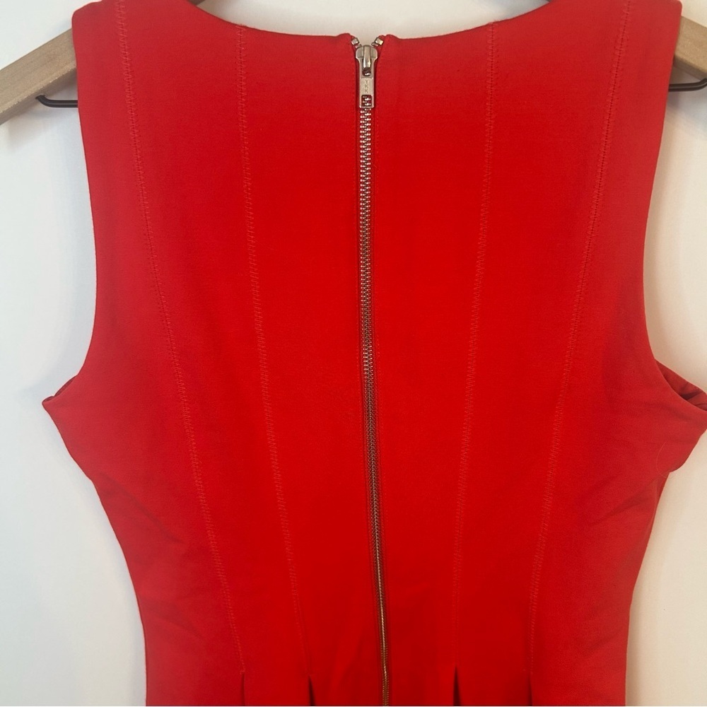 J.Crew Women’s Red Fit and Flare Sleeveless Pleated Dress, Size 4 - Picture 7 of 9